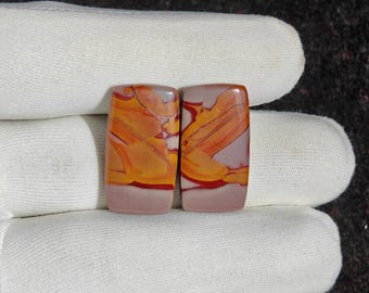Par de piedras preciosas de jaspe Noreena para hacer aretes, 30 ct., 26 x 14 x 4 mm