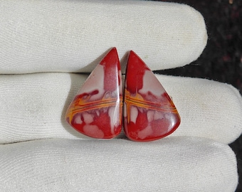Par de piedras preciosas de jaspe Noreena para hacer aretes, 23,5 ct., 25 x 15 x 4 mm