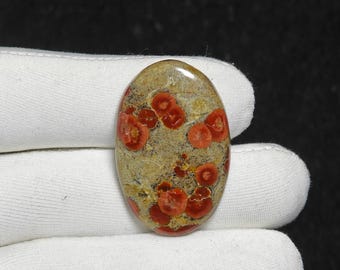 Natural Peanut Obsidian Gemstone Cabochon Loose Gemstone For Jewelry Making 32 Ct. 36X24X5 MM