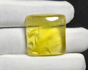 レモンクォーツカボション 天然レモントパーズ 輝く形 カボション