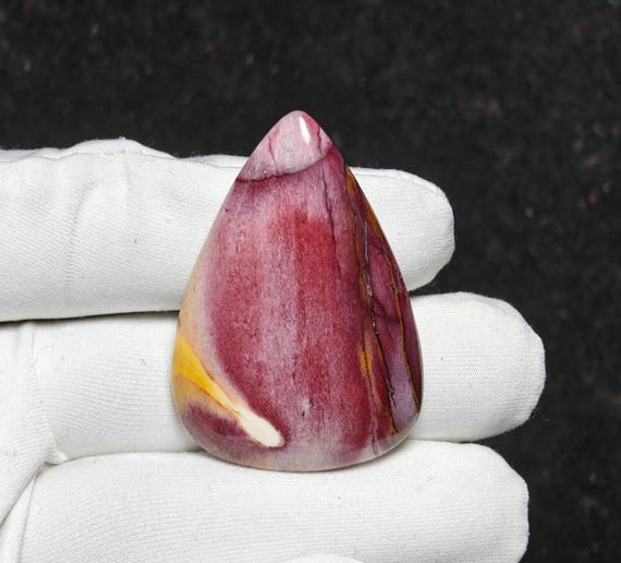 Natural Mookaite Jasper Loose Gemstone Cabochon Jewelry Making Stone 67 Ct 47X33X6 MM