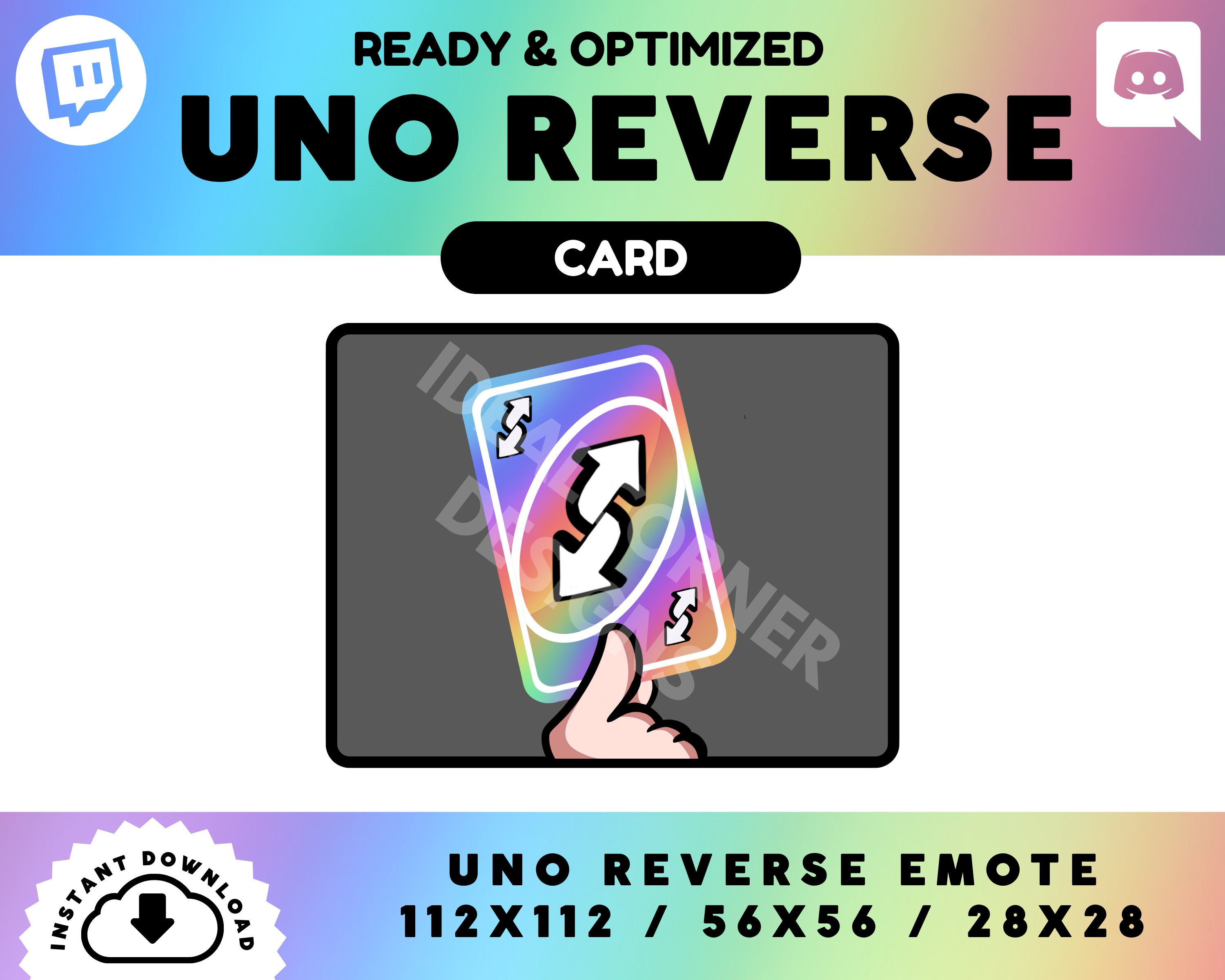 Uno reverse card twitch emote uno funny emote funny etsy israel
