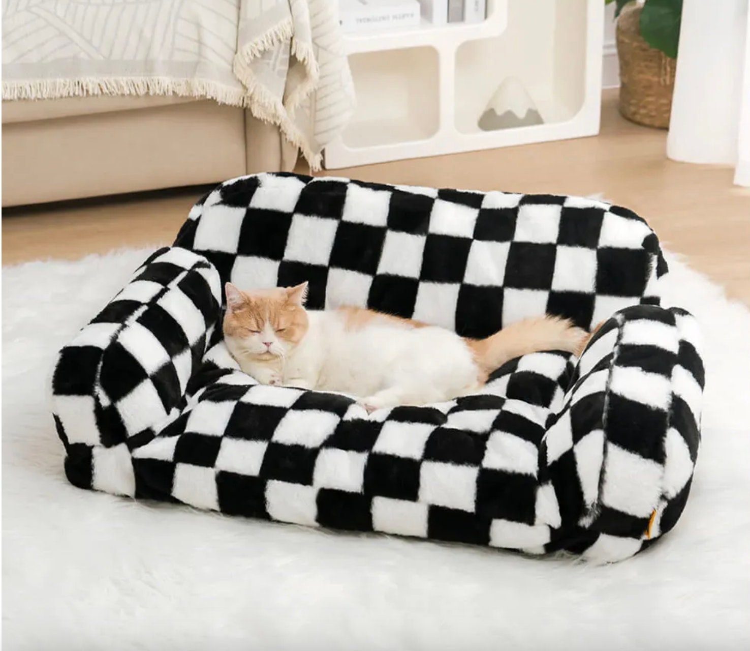 Waterproof Pet Sofa Dog Cat Bed Couch Raised Chair Lounger Plush