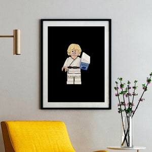 Digital illustration Luke with blue milk SKYWALKER saga