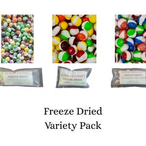 Rainbow, Sour, and Wildberry Crunchies Variety Freeze Dried Sample Pack 1 oz Bags