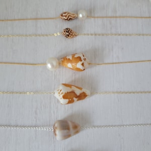 The Aloha Beach Shell Necklace, Cowrie Shell Necklace, Layering Beach Necklace, Beach Vibe Necklace, Shell Necklace Gift, Vacation Necklace