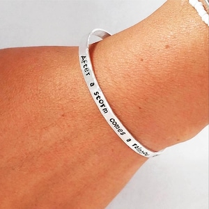 Custom Cuff Name Bracelet - Name or Quote Bracelet - 14kt Gold/Rose Filled or Sterling Silver - Personalized Cuff Bracelet - Hand Stamped