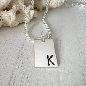 Children&#39;s Sterling Silver Rope Chain Necklace with Initial/Name Charm - Boy&#39;s Jewelry