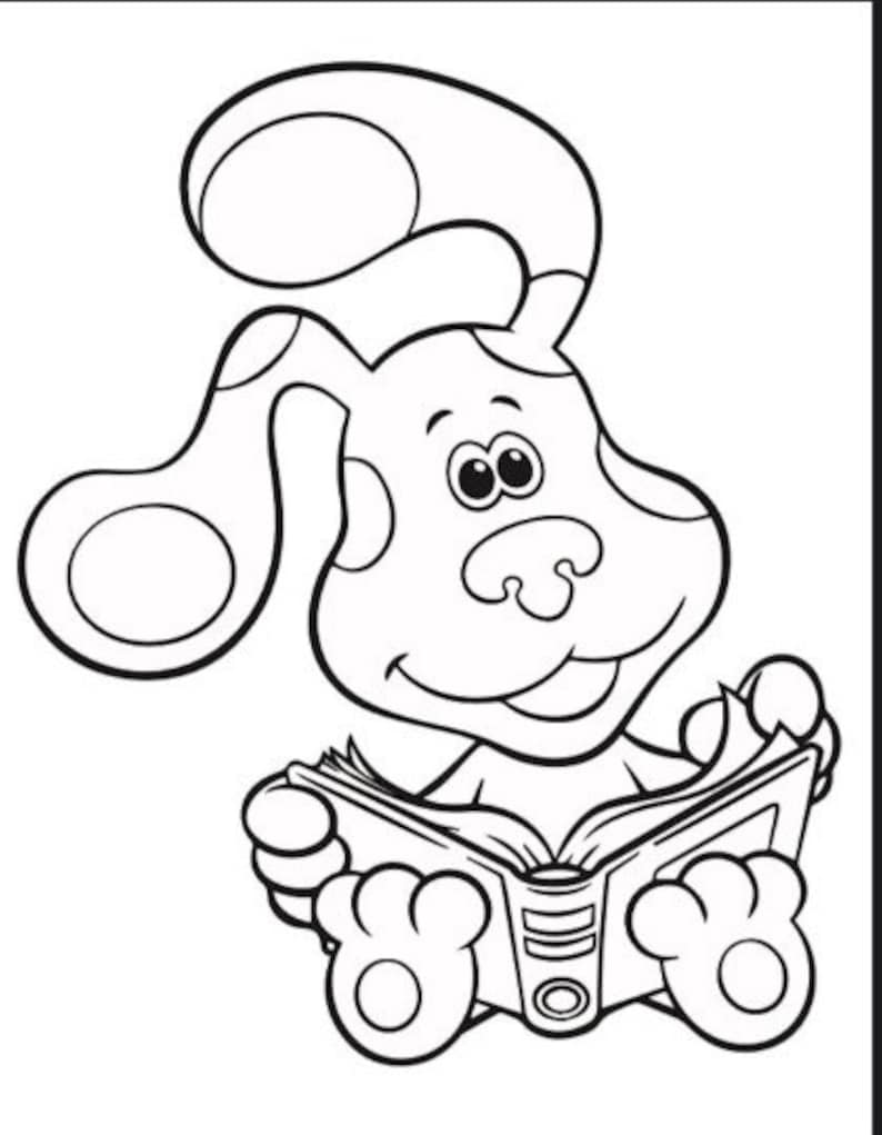 21-page Printable Blues Clues Coloring Book PDF - Best Gift for Girls ...