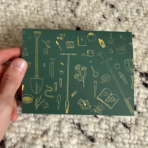 Carte de voeux d'outils de sol
