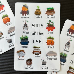 Soil Label Sticker Soils of the U.S.A. Sticker Sheet - Etsy
