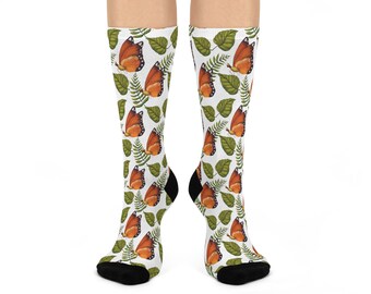 Monarch Butterfly Premium Cushioned Socks One Size Direct-to-Garment Printing