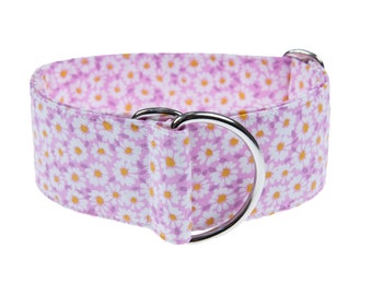 Dog Collar "Daisy in Love" | Sighthound collar with small white flowers