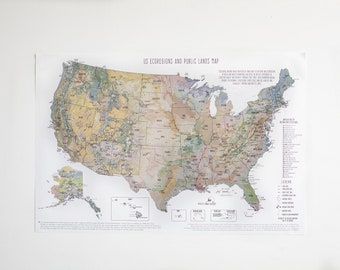 National Park Map, National Park Poster, National Parks Checklist, Gift for Travelers, National Park Gifts,Birthday Present, Bucket List