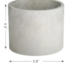 6 Inch Marble Concrete Planter with Drainage Tray | Modern Industrial Round Pot | Minimalist Hand-Poured Cement Plant Pot image 7
