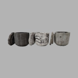 Concrete Tulip Jar With Lid