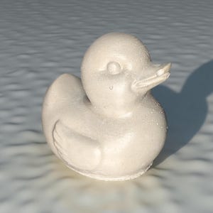 Concrete Duck Sculpture: Modern Minimalist Decor, Paintable DIY Craft