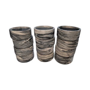 Studio Clearance | Set of 12 Concrete Bowls | Grey Marbled Cement Planters | 4" Bulk Vessel Lot | Sample Sale Destash - One Available