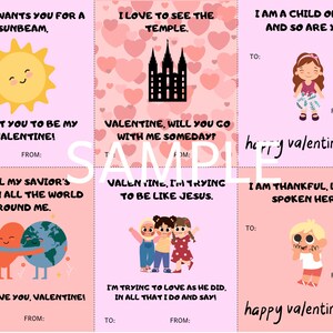 Biglietti di San Valentino stampabili per le classi primarie