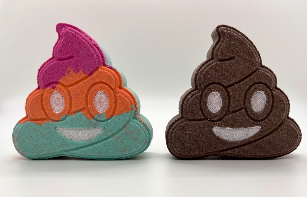 Unircorn Poop Poop Emoji Bath Bomb Under Pressure Bath Etsy