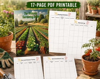 Printable Vegetable Gardening Planner, Garden Journal, Planting Guide (PDF Download)