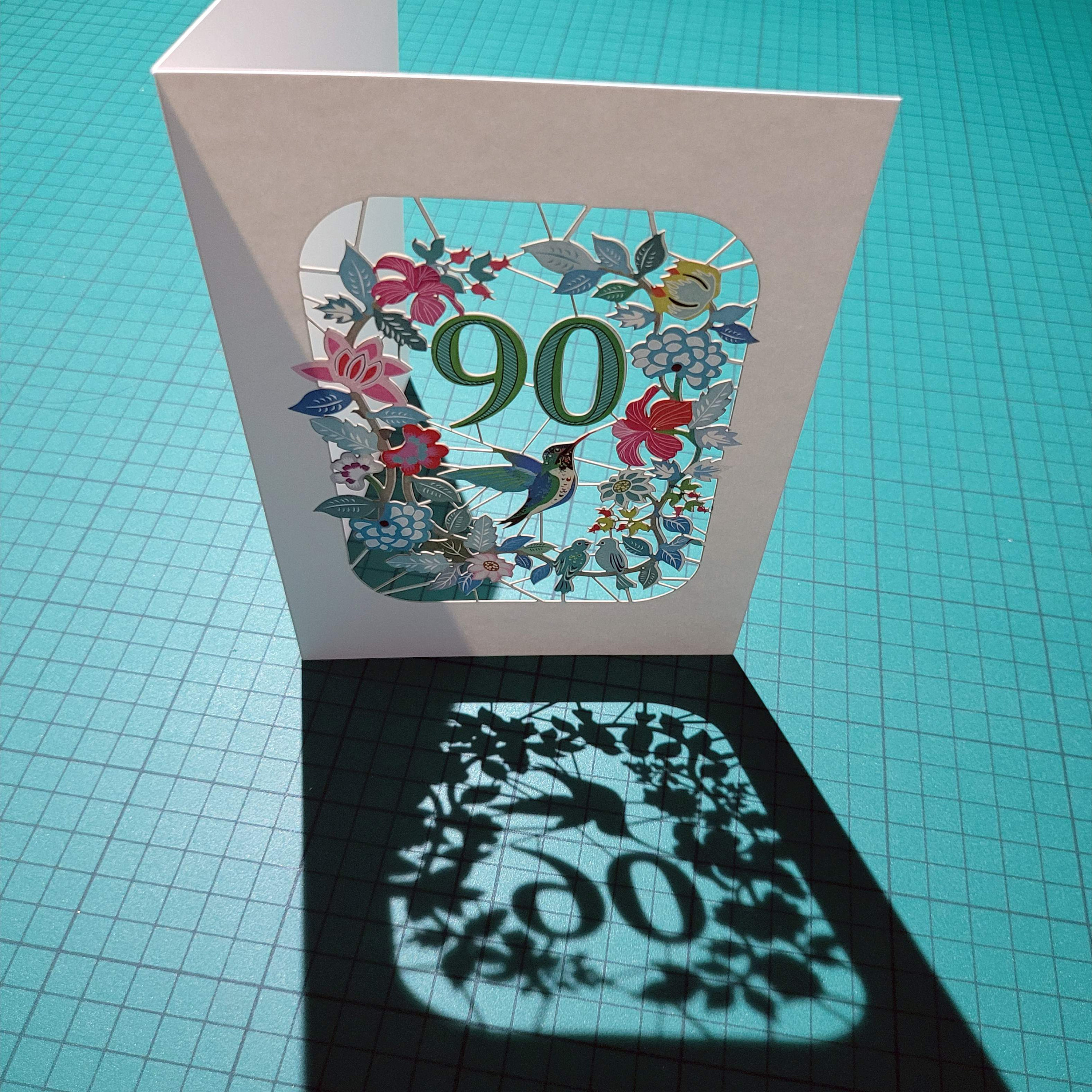 90th Birthday Card, Age 90th Birthday Card, 90 age birthday card, Card for her, Card for him - Made in the UK (OS090)