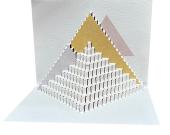 Pyramid Pop Up Card, Birthday Pyramid, Happy Birthday, Happy Birthday Pyramid, Card for her, Card for him - Made in the UK