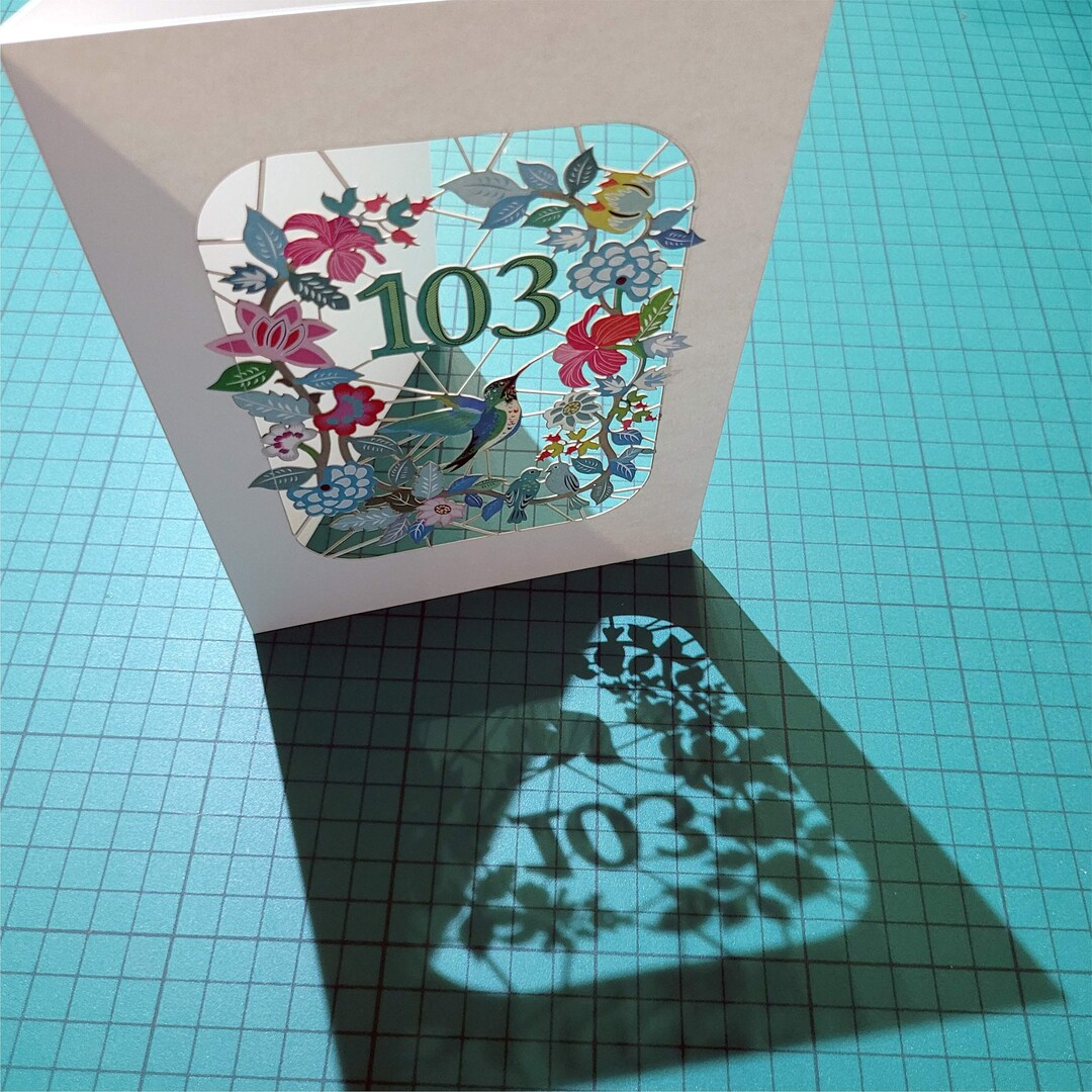 103rd Birthday Card, Age 103rd Birthday Card, 103 Age Birthday Card ...