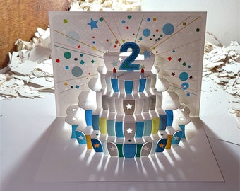 Biglietto Pop-Up 3D Per 50° Compleanno Con Busta E Tagliando – Regalo Speciale Per Donna, Uomo, Moglie, Marito