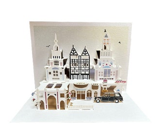 Taxi Pop Up Card, Birthday Taxi, Happy Birthday, Happy Birthday Taxi, Card for her, Card for him - Made in the UK