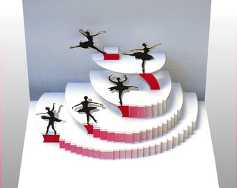 Ballerinas Card  - Blank - Pop Up Card, Happy Birthday, Ballet Card, Card for Women, Card for Her - Made in the UK