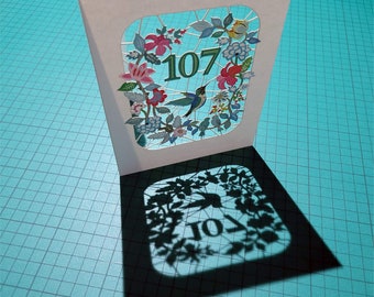 107th Birthday Card, Age 107th Birthday Card, 107 age birthday card, Card for her, Card for him - Made in the UK (OS107)