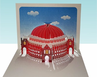 The Royal Albert Hall, Music lover, Music card, Theatre Card, Pop Up Card, Card for her, Card for him - Made in the UK /POP209