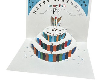 Pap Birthday Pop Up Card, Pap Birthday Card, Happy Birthday card, Card for him, Birthday Card- Made in the UK