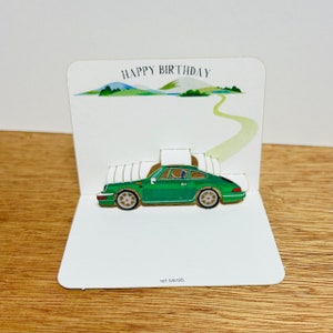 Mini Birthday Porsche Card, Porsche, Happy Birthday, Card for her, Card for him, Mini pop up card, Birthday Porsche, Car card