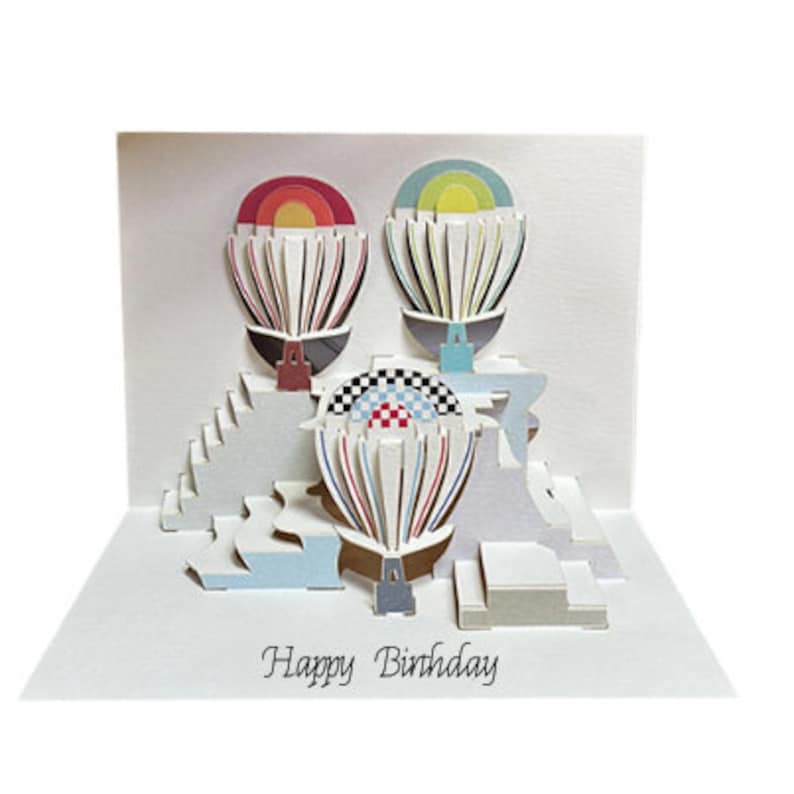 Hot Air Balloon Pop up Card, Birthday Balloon, Happy Birthday, Happy ...