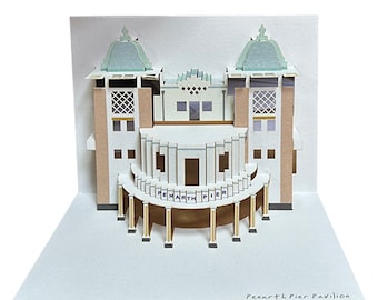 Penarth Pier Pop Up Card, Pier, Happy Birthday, Happy Birthday Pier, Card for her, Card for him - Made in the UK
