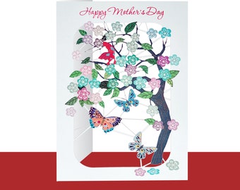 Unique Mother's Day Cards, Mother's Day, Mothering Sunday, Mum's Day, Mom's Day, Card for Mum, Butterflies Card, Made in the UK, (Pmm24)