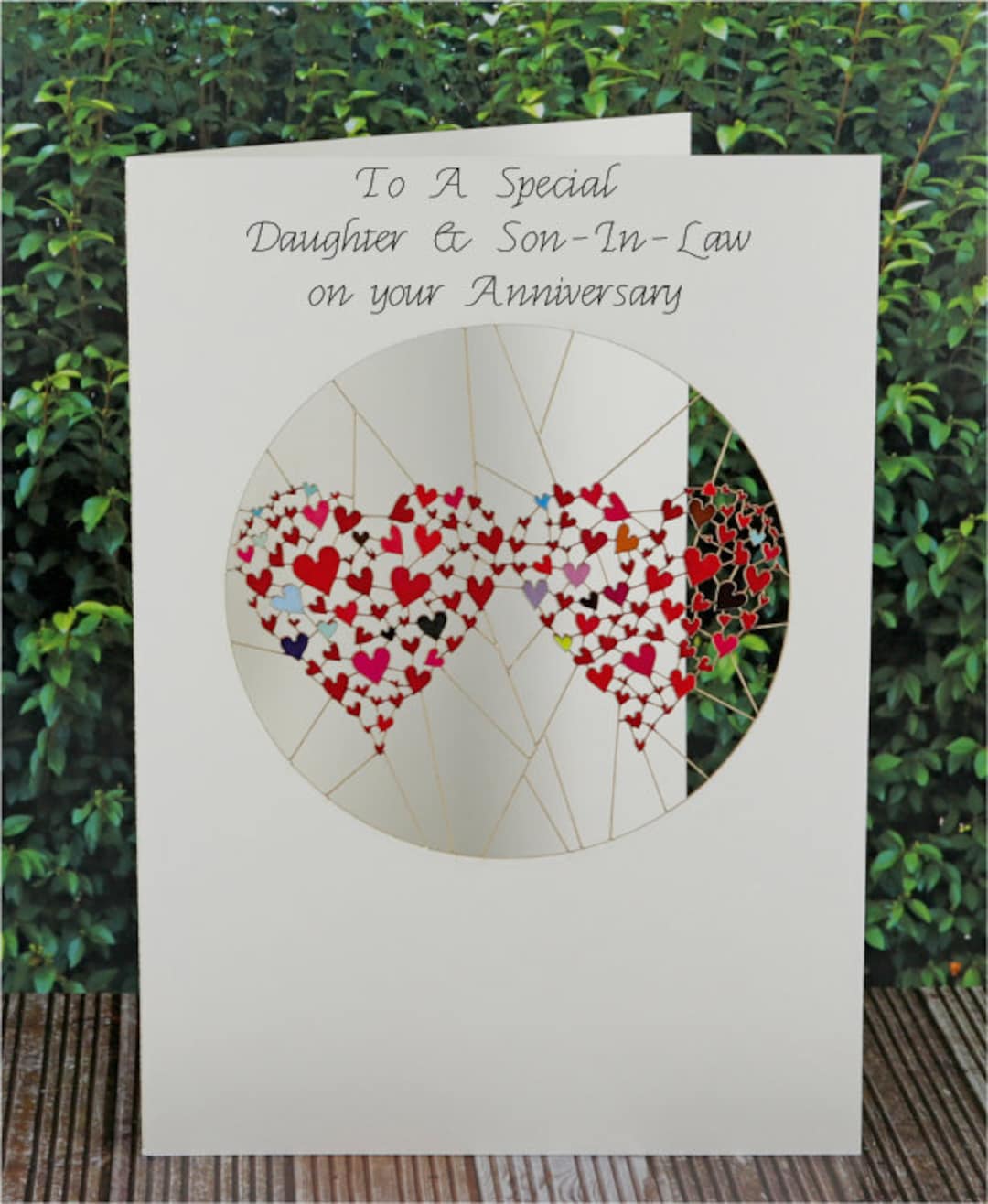 Daughter & Son in Law Anniversary Card, Wedding Anniversary ...