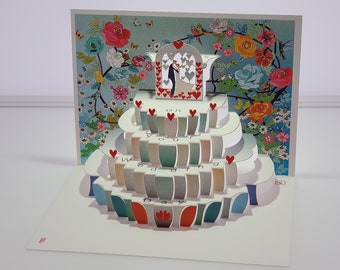 Bride and Groom Card - ''On Your Wedding Day'' - Wedding Card - Pop Up Card,  Card for her, Card for him - Made in the UK /POP-132