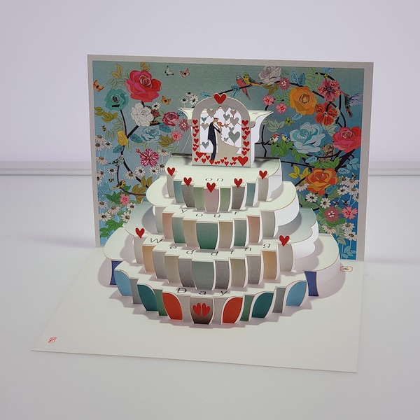 Bride and Groom Card - ''On Your Wedding Day'' - Wedding Card - Pop Up Card,  Card for her, Card for him - Made in the UK /POP-132