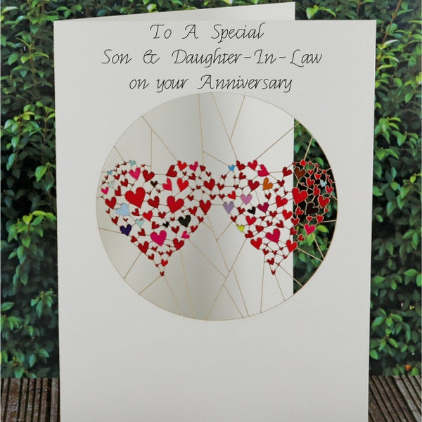 Son and Daughter in Law Anniversary Card - Etsy UK