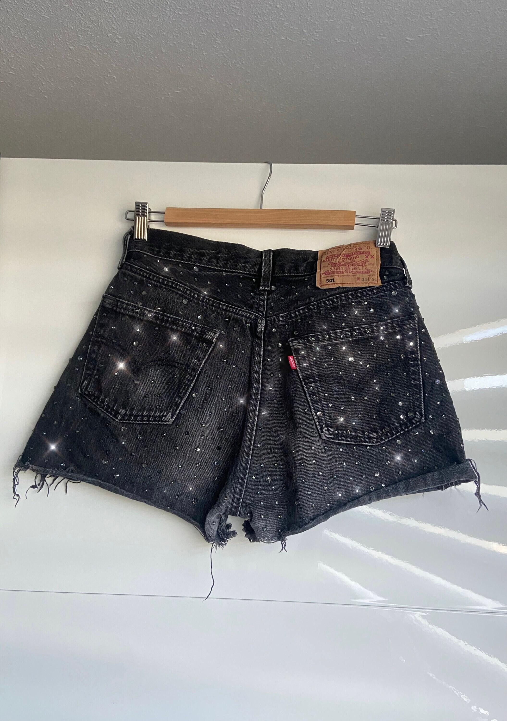 Levi's wedgie top shorts black