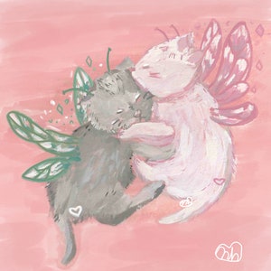 Fairy Cats Print