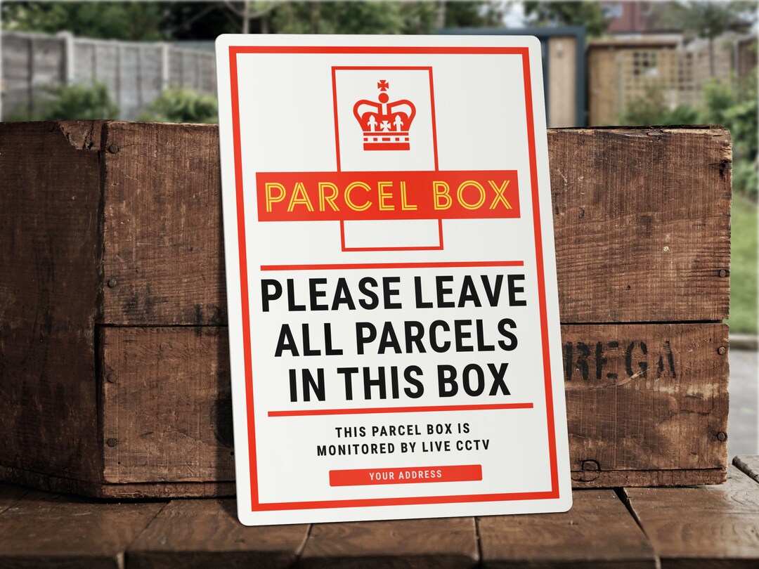 Parcel Box Sign Waterproof 197mm X 283mm - Etsy