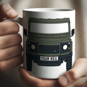 Land Rover Mug | Land Rover Defender | Custom Number Plate |  Multiple Colours | In Gift Box