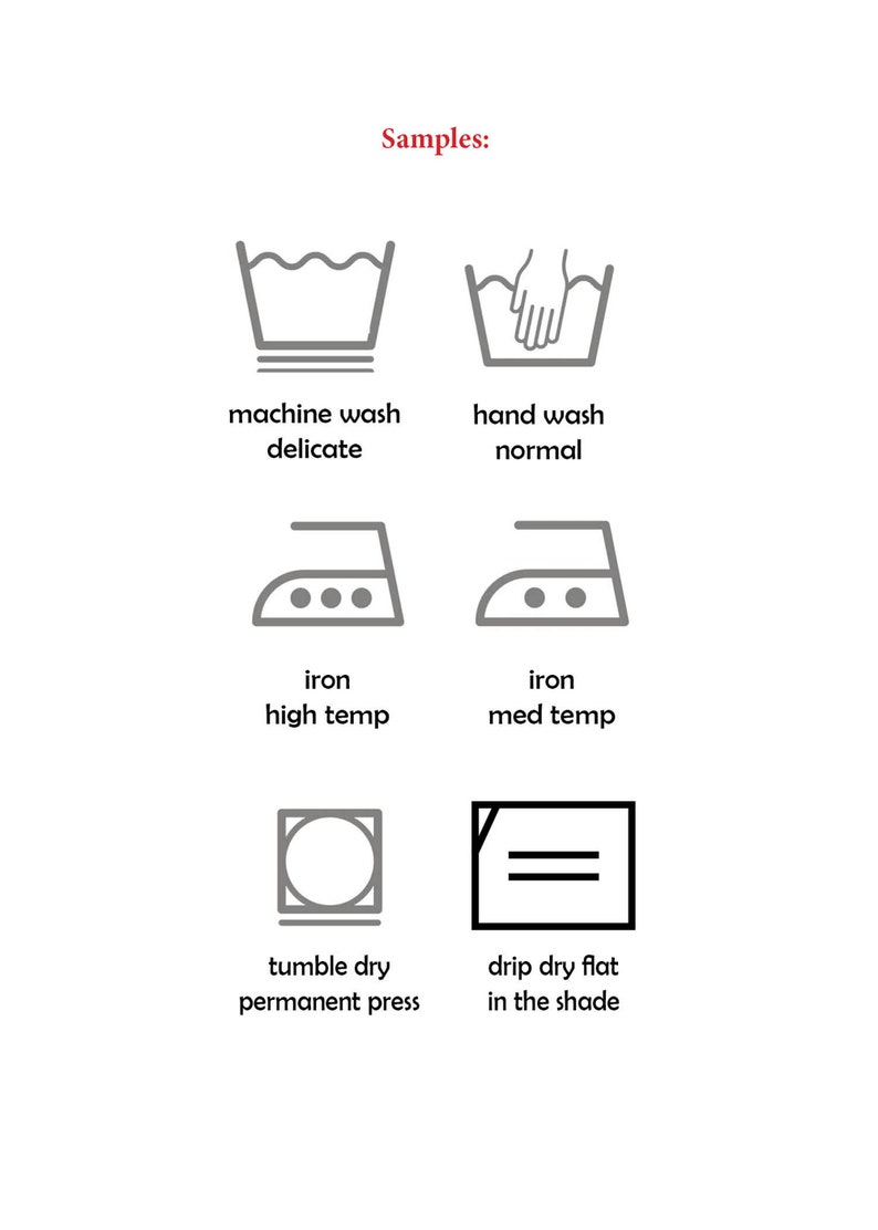 Laundry Symbols What They Mean Etsy