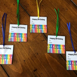 Editable Happy Birthday Tags
