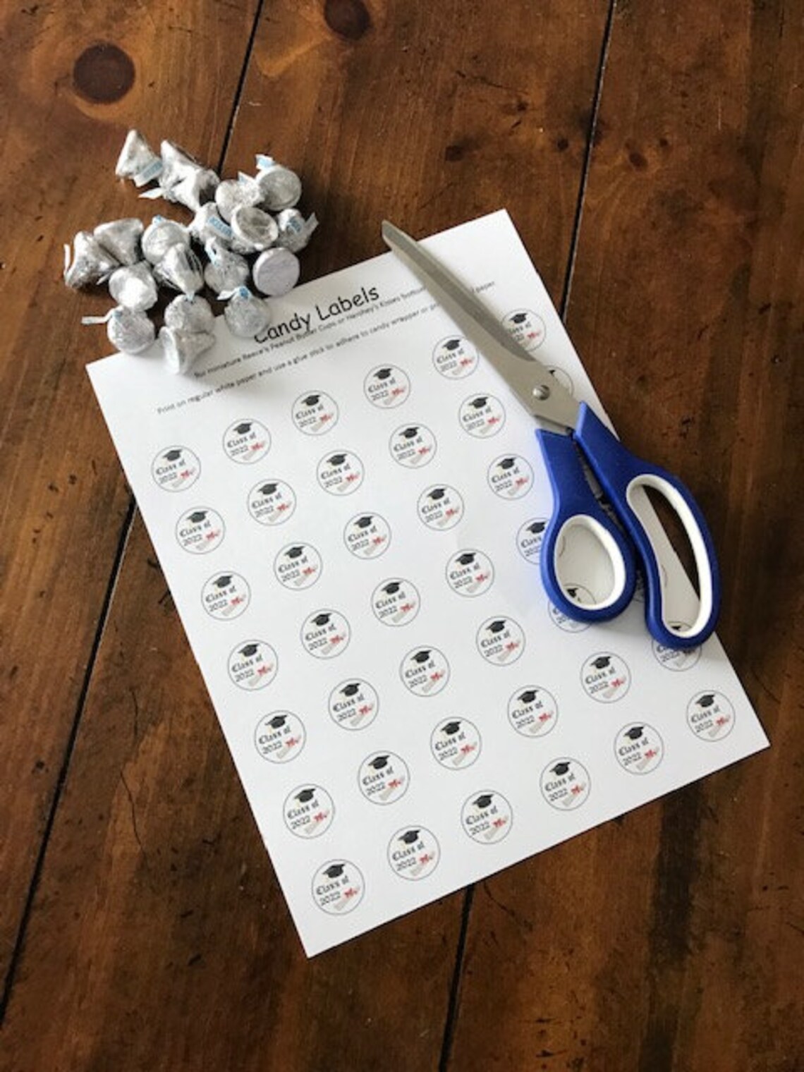 Circular Chocolate Candy Labels Etsy