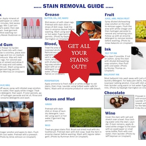 Stain Remover Chart